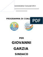 Programma per Giovanni Garzia Sindaco