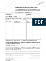 Immigration History Form 2012