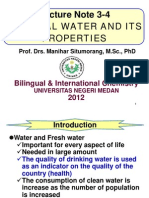 NATURAL WATER PROPERTIES AND ANALYSIS