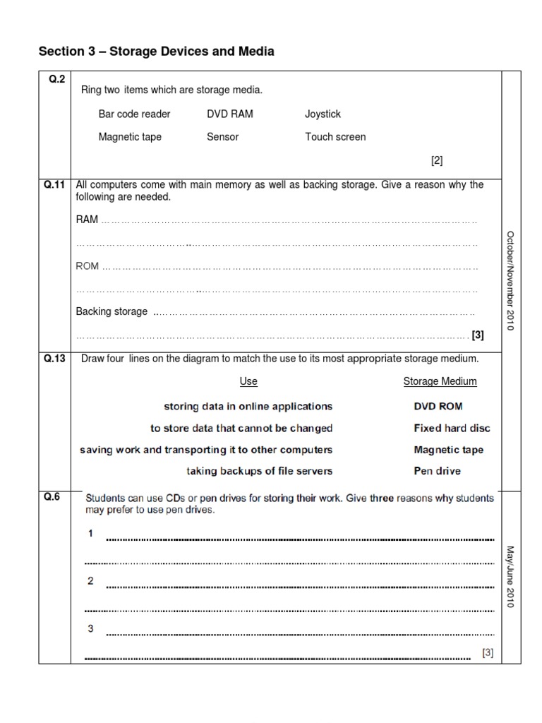 Section 3 Section 3 Storage Devices and Media PDF