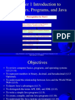 Chapter 1 Introduction To Computers, Programs, and Java: Prerequisites For Part I