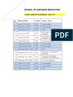 Sode RCC Exam Schedule2013 14