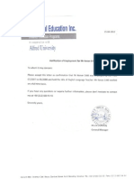 Alfred Employment Letter