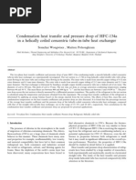 PHD - Condensation Heat Transfer and Pressure Drop of Hfc-134a in A Helically Coiled Concentric Tube-In-tube Heat Exchanger