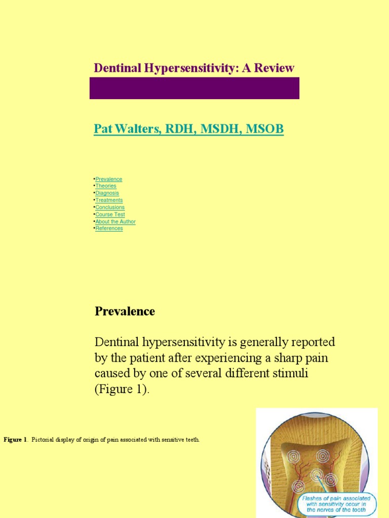 Understanding Dentinal Hypersensitivity | PDF | Mouth | Health Sciences