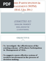 Workers Participation in Management (Wpm)