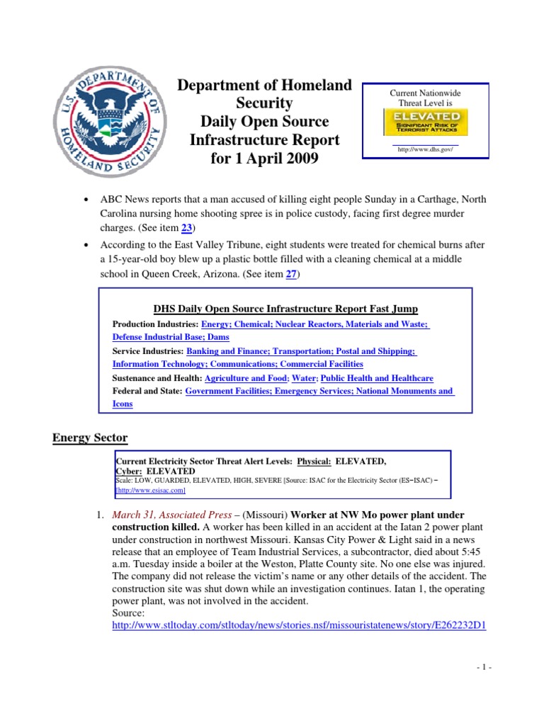 DHS Daily Report 2009-04-01 | PDF | Phishing | Bonds (Finance)