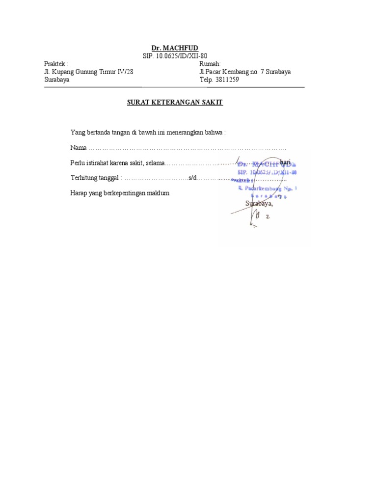 Surat Dokter