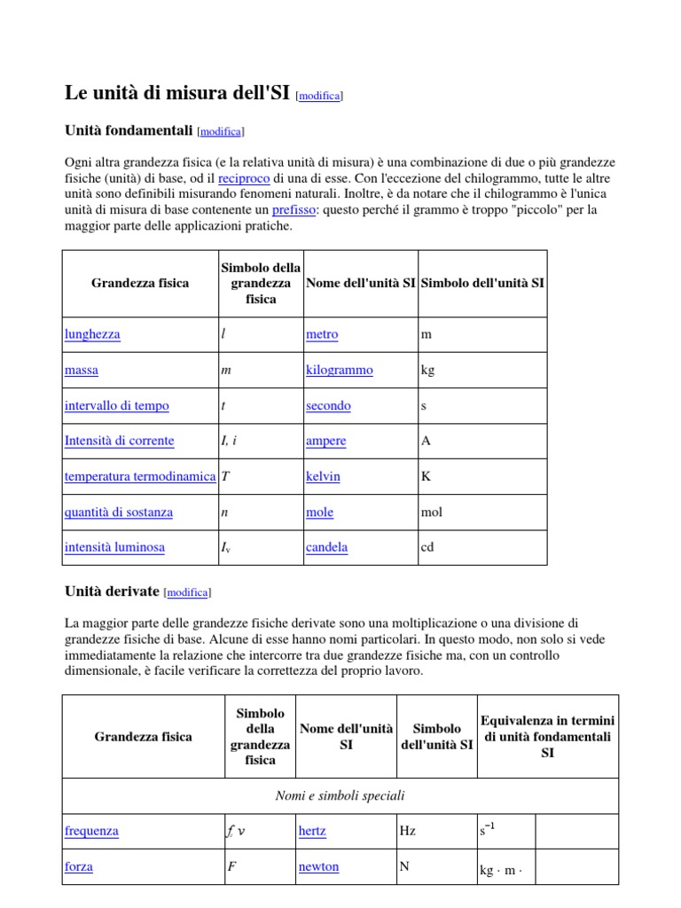Sistema Internazionale | PDF