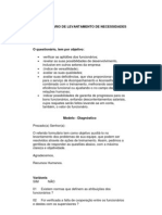 Questionário de Levantamento de Necessidades