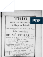 F-Joseph Kohaut (1767) Trios pour le Clavecin, la Harpe ou le Luth