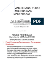 Tinjauan Fungsi Puskesmas Sebagai Pusat Pemberdayaan Masyarakat