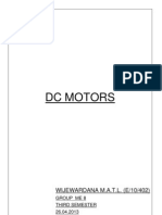 DC Motors: WIJEWARDANA M.A.T.L. (E/10/402)