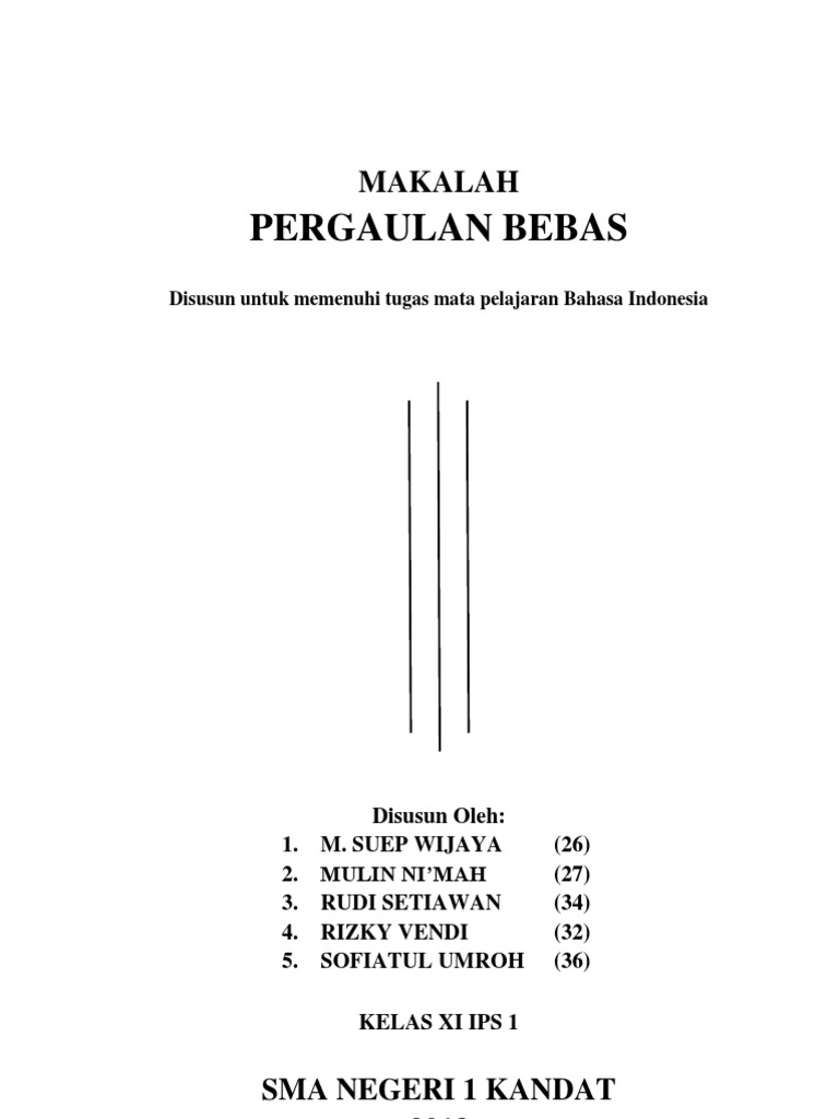 Makalah Pergaulan Bebas