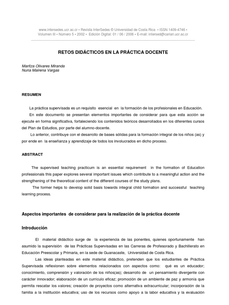 Retos Didacticos en La Practica Docente | PDF