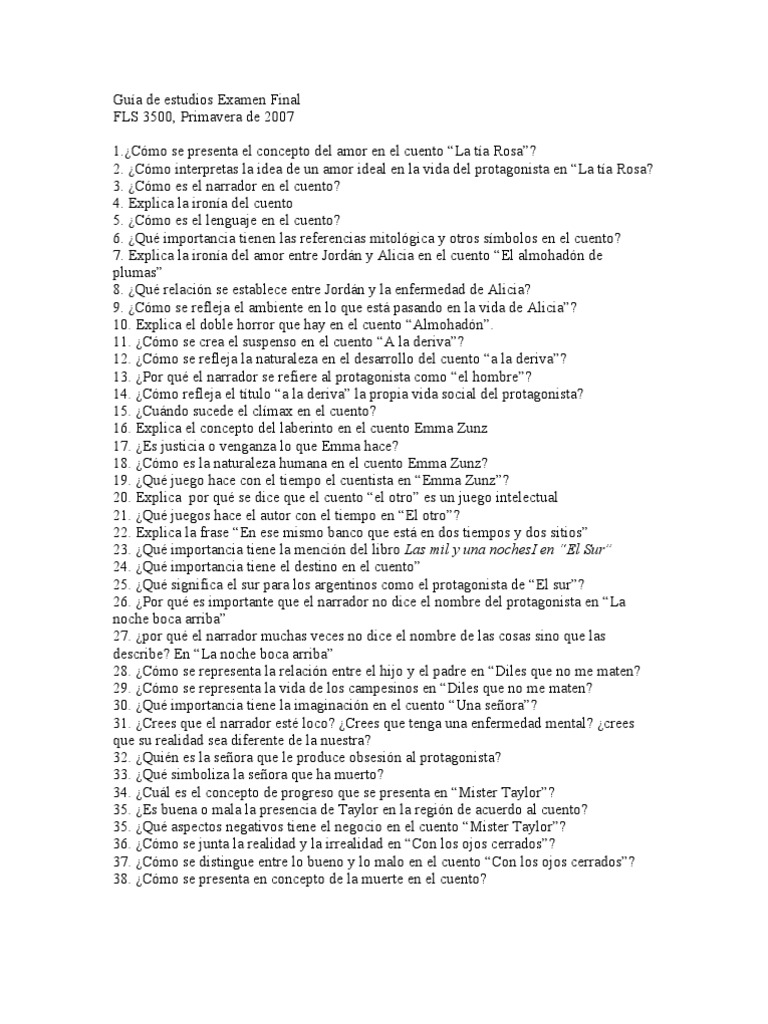 Cuento El Almohadon De Plumas Analisis