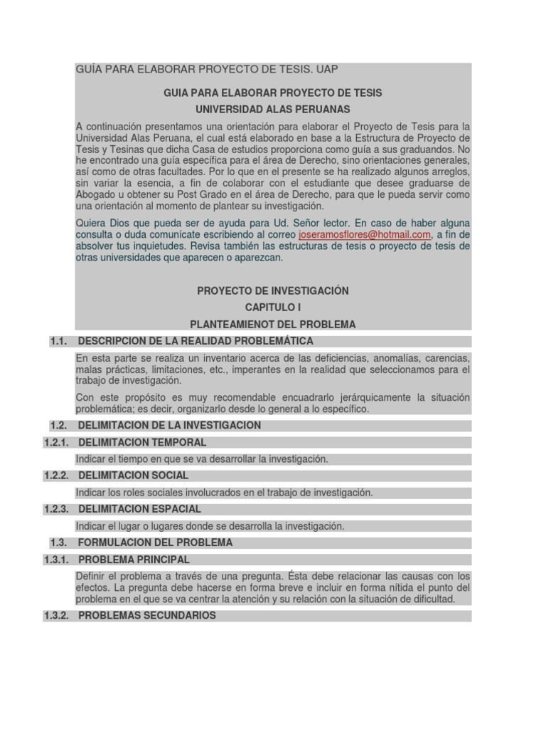Guía para Elaborar Proyecto de Tesis | PDF | Crecimiento personal y ...