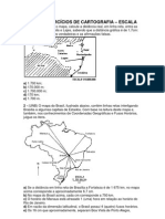 EXERCÍCIOS DE CARTOGRAFIA E ESCALA