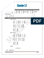 Unit #1 Matrices and Determinants (Exercise 1.3, 1.4, 1.5 & 1.7)