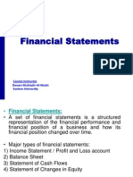 Financial Statements: Course Instructor Dewan Muktadir-Al-Mukit