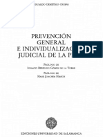 Demetrio Crespo Prevencion General e Individualizacion Judicial de La Pena 1999