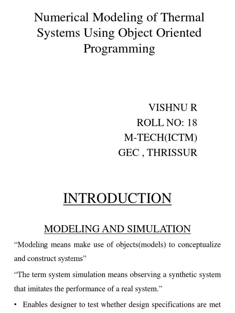 Thermal Systems Modeling in Visual Basic | PDF | Numerical Analysis ...
