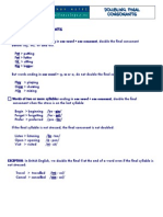 Spelling - Doubling Final Consonants