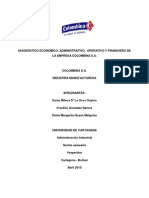 Diagnóstico Económico, Administrativo, Operativo y Financiero de La Empresa Colombina S.A.