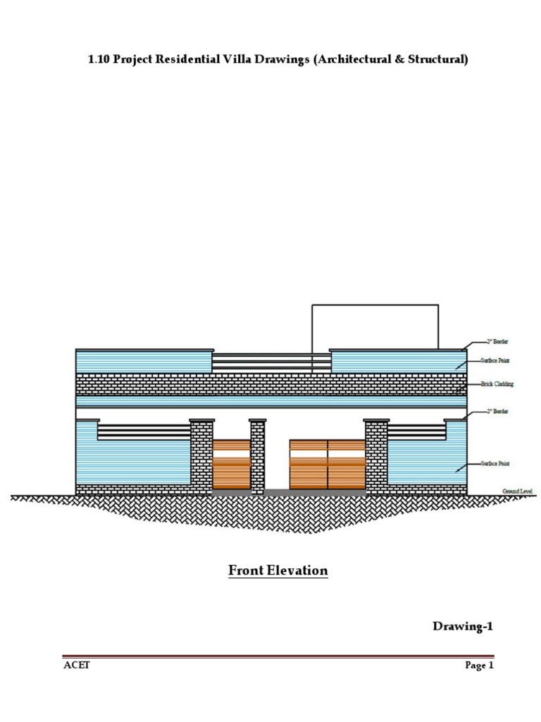1.10 Project Residential Villa Drawings (Architectural & Structural) | PDF