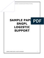 Sample Paper SNGPL Logistic Support: Building Standards in Educational and Professional Testing