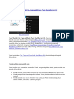 Cara Mudah Cut, Copy and Paste Pada BlackBerry Z10
