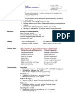 Sample Functional Resume for computer science students.