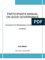 Participants Manual On Good Governance