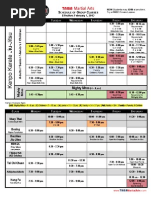 Class Schedule