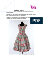 Vestido Anos 50 Couture Dress Pattern Instructions