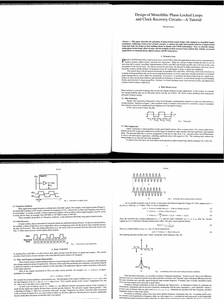 Behzad Razavi-Design of Monolithic PLL S and CRC S-A Tutorial 1025 | PDF