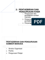 Tajuk 2: Pentadbiran Dan Pengurusan KHSR