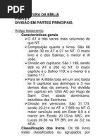 A ESTRUTURA DA BÍBLIA