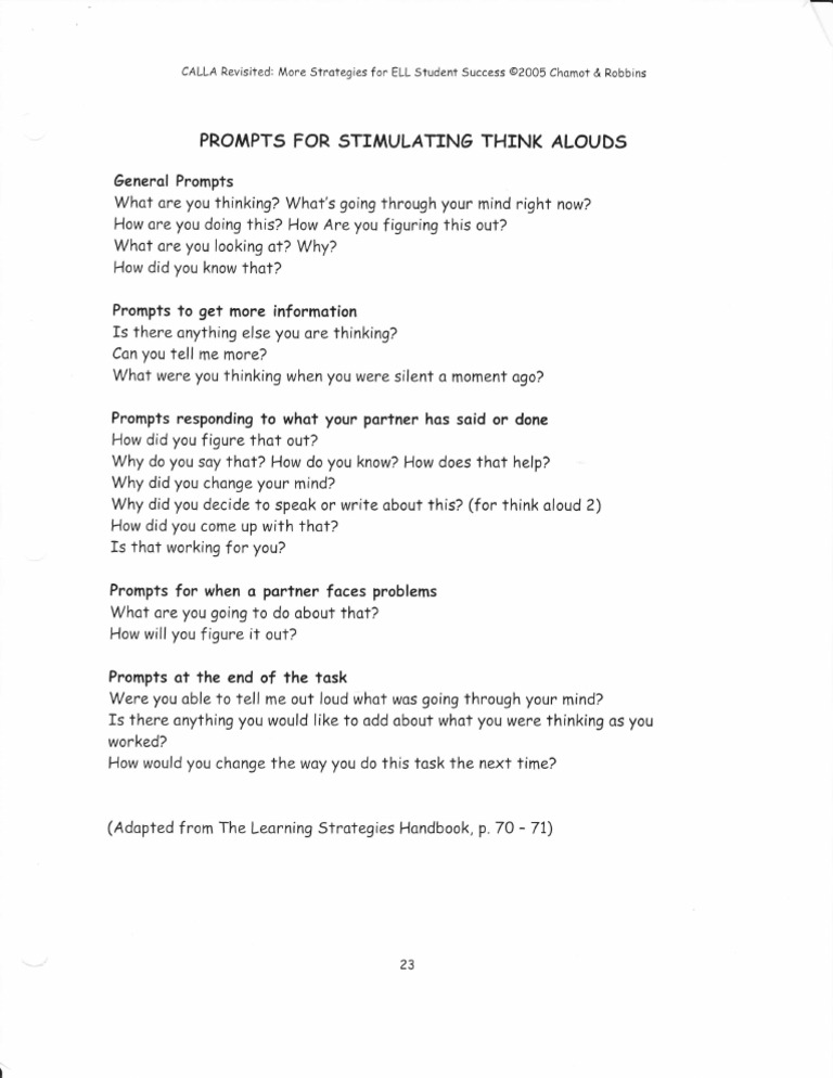 Think Alouds | PDF