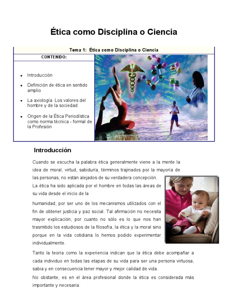 Ética como Disciplina o Ciencia tema 1 y 2