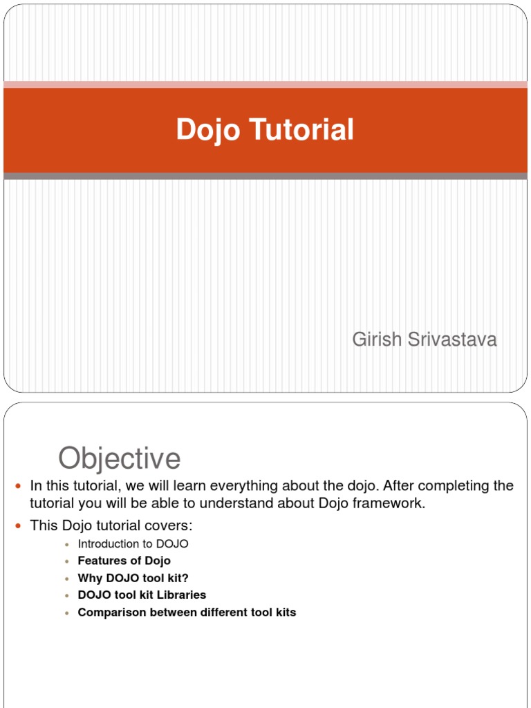 Dojo Tutorial Girish Srivastava Pdf