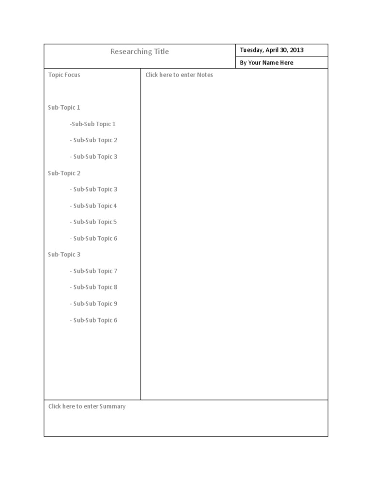 Research Document Structure Guide | PDF | Home & Garden