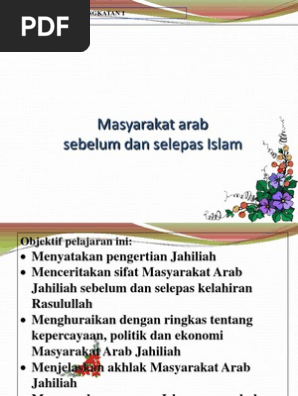 Bab 24 Masyarakat Arab Sebelum Dan Selepas Islam Pdf