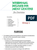Professional Guidelines For Assessment Centers