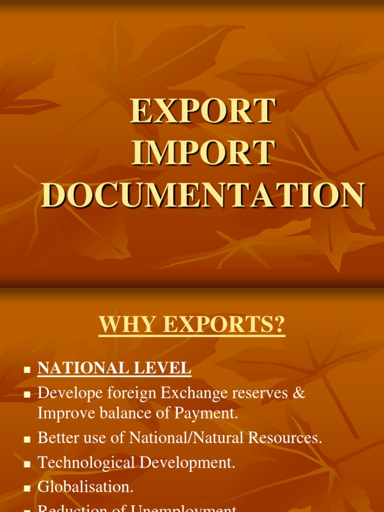 Export Import Documentation | PDF | Invoice | Exports