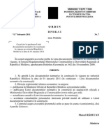 Lista Documentelor Normative in Constructii 01.01.2011