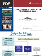 Download Kebijakan Bank Indonesia Dalam Pengembangan UMKM by Nak Hata SN138845071 doc pdf