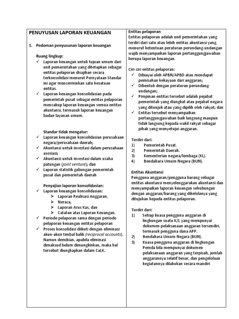 Contoh Laporan Keuangan Joint Venture Seputar Laporan