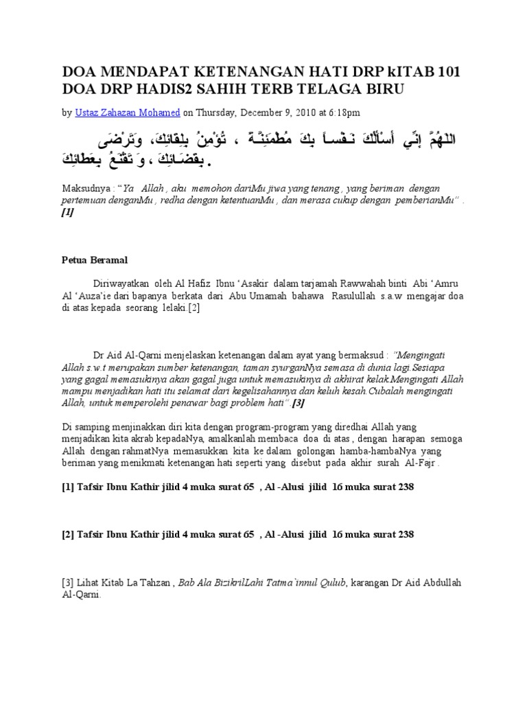 Doa Tenang Hati Pdf