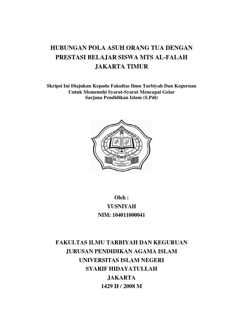 Hubungan Pola Asuh Orang Tua Dengan Prestasi Belajar Siswa